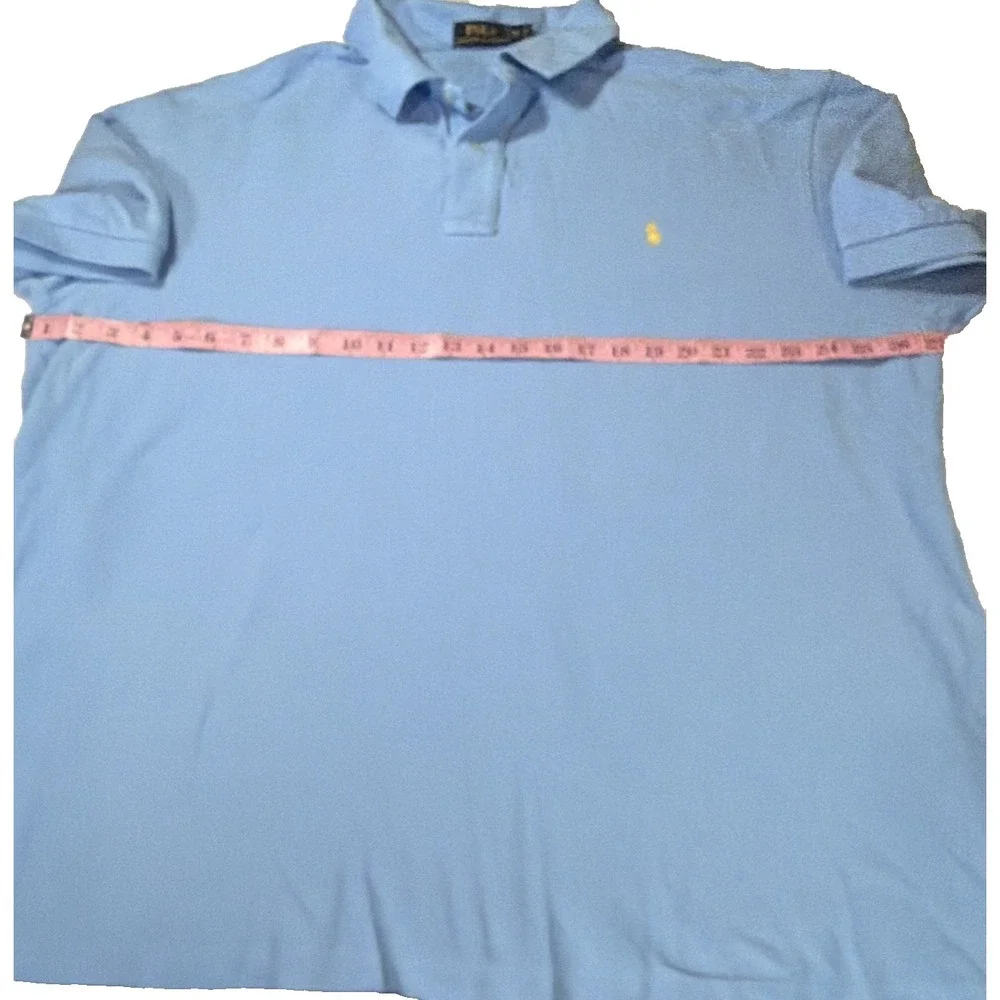 Polo Ralph Lauren Mens 2XB Blue Polo Shirt 100% Cotton Big Tall Classic Fit Pony